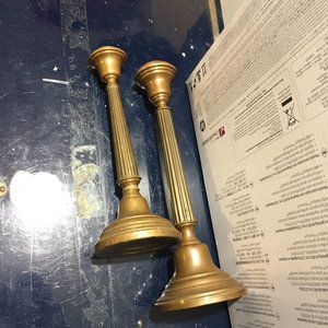 VINTAGE BRASS CANDLE HOLDERS